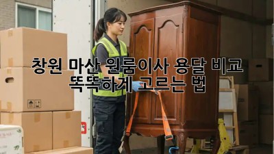 창원 마산 원룸이사 용달 비교 🚚💨 똑똑하게 고르는 법!