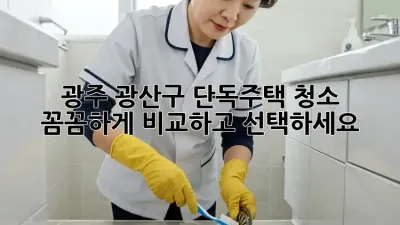 광주 광산구 단독주택 청소, 꼼꼼하게 비교하고 선택하세요!